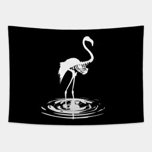 Bone Flamingo Tapestry