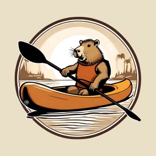 Kayaking capybara T-Shirt