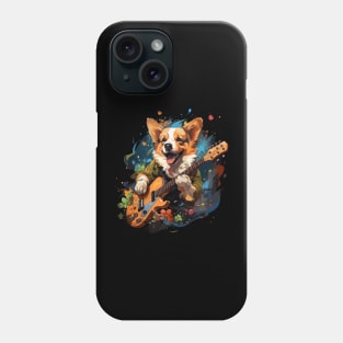 Corgi Playing Guitar Phone Case