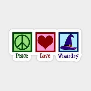 Peace Love Wizardry Magnet