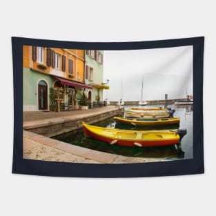 Castelletto Waterfront on Lake Garda in Italy Tapestry
