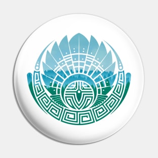 Green Tribal Glyph Pin