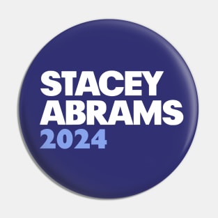 Stacey Abrams For 2024 President Purple Campaign Logo Sticker Pin