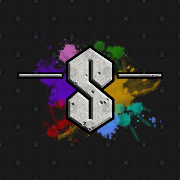 The "S" - Stone Color Splash by Brony Designs