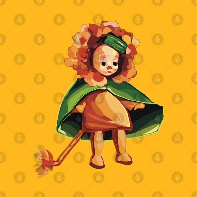 Cute little Cowardly Lion from the Wizard of Oz by Peaceful Pigments