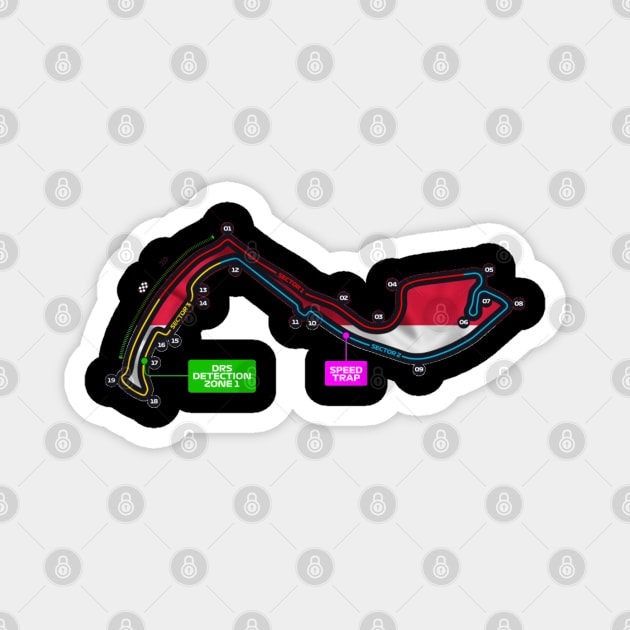 Monaco track F1 Magnet by Pliax Lab