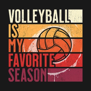 Distressed Vintage Volleyball Is My Favorite Season Gift T-Shirt