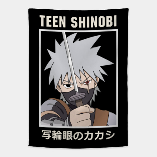 Kakashi Teen Kakashi Hatake Tapestry Teepublic Kakashi has a lightning nature affinity, which means lightning nature chakr. kakashi teen by brok design