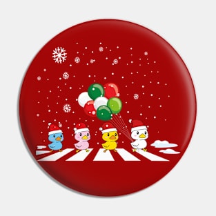 Ducks Cross The Road -Cute Christmas Gift Pin