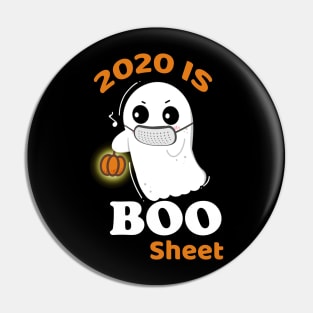 2020 Is Boo Sheet Funny Pumpkin Ghost Halloween Pin