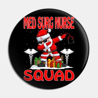 Christmas Med Surg Nurse Squad Reindeer Pajama Dabing Santa Pin