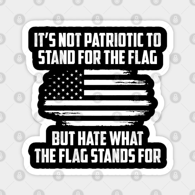 Its Not Patriotic to Stand for the Flag But Hate What the Flag Stands For. Magnet by UrbanLifeApparel