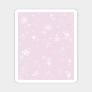 Snowy Christmas (baby pink) Magnet