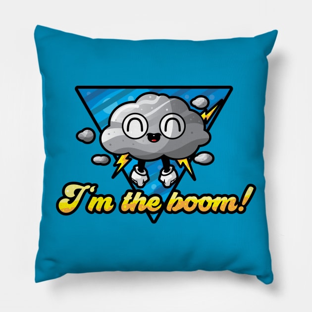 Thunderstorm Lightning Bolt Cloud Pillow by SWIFTYSPADE