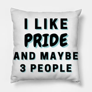 I Like Pride And Maybe 3 People Pillow