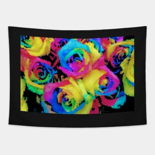 Rainbow Roses Tapestry