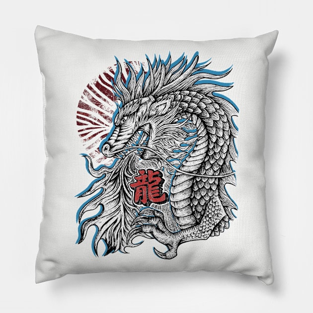 dragon Pillow by inkzella
