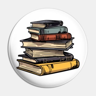 Book Pile Pin