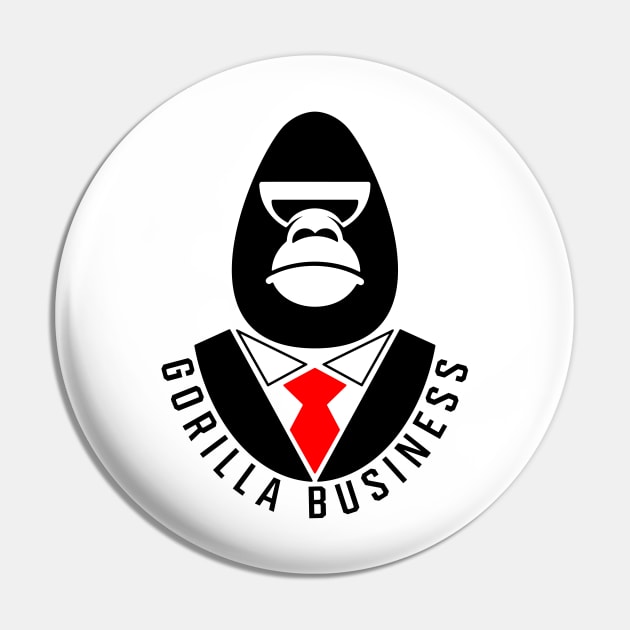 Gorilla Business Pin by Kaos MotivAsik