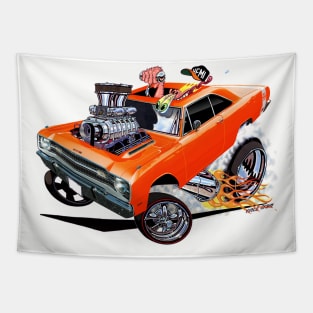 BULLS EYE 1969 Dart GT Orange Tapestry