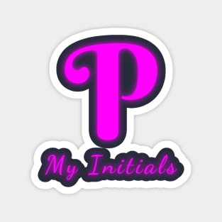 Letter P Letter Art Magnet