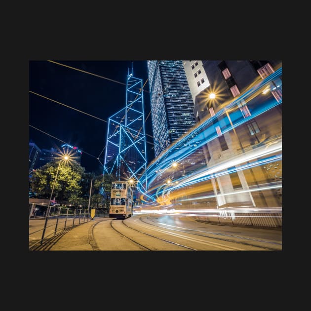 HK Tram Trails by LukeDavidPhoto