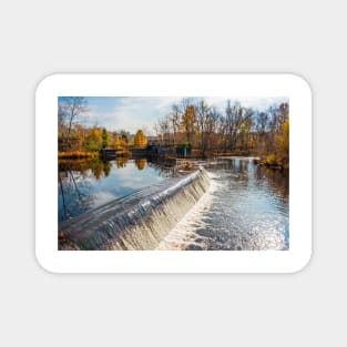 A dam and waterfall in historic Smithville New Jersey. Magnet