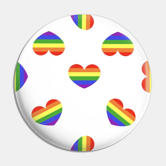 Rainbow flag LGBT symbol on heart Pin by GULSENGUNEL