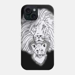 Lion and Cub Phone Case