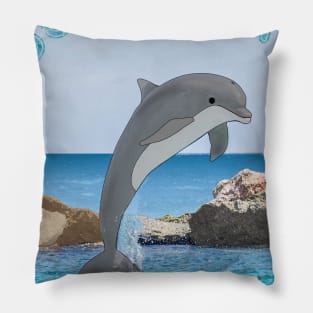 Dolphin Day April 14th Pillow