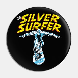 Classic Silver Surfer (Grunged) Pin