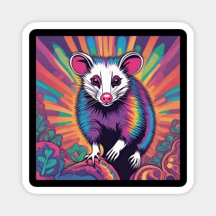 Psychedelic Opossum Magnet