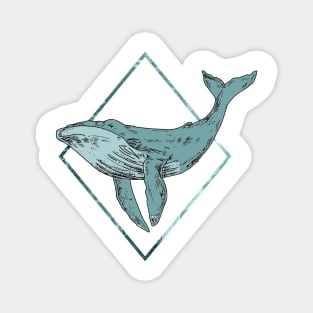 Blue Whale Geometric Magnet