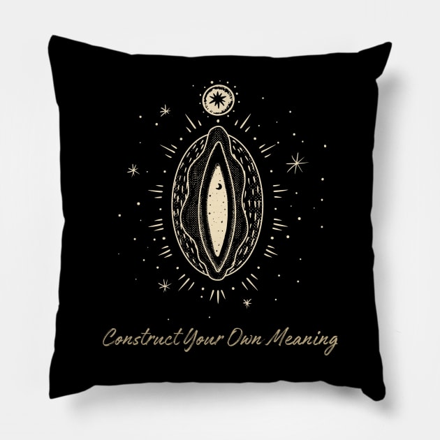 Construct Your Own Meaning - Golden Pillow by ReallyWeirdQuestionPodcast