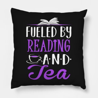 Fueled by Reading and Tea Pillow