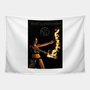 "Fire Dancer" (w/ Rob Talo Studios Logo) Tapestry