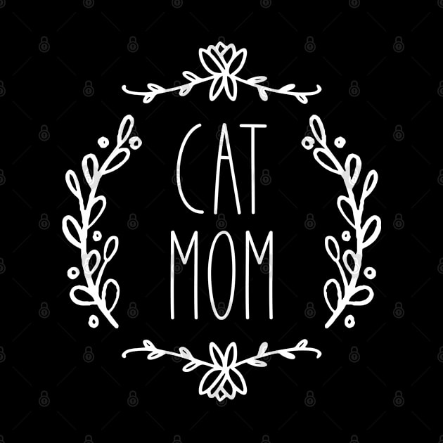 Cat Mom | Ornate | White by PrinceSnoozy