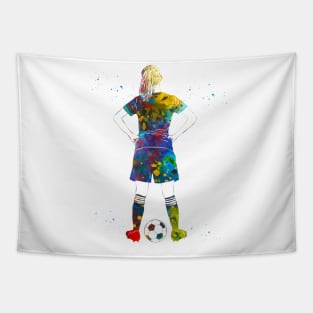 Soccer Player Girl Tapestry