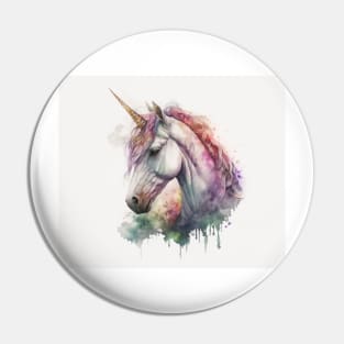 Unicorn Watercolour Painting Pin