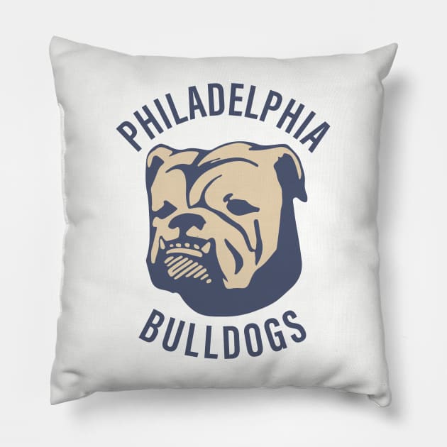 Defunct Philadelphia Bulldogs Football 1965 Pillow by LocalZonly