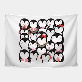 Kawaii Penguins Tapestry