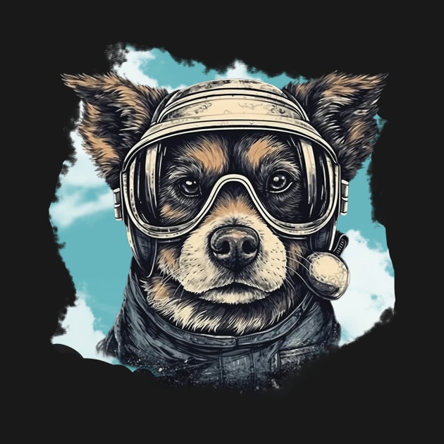 Aviator dog by GreenMary Design