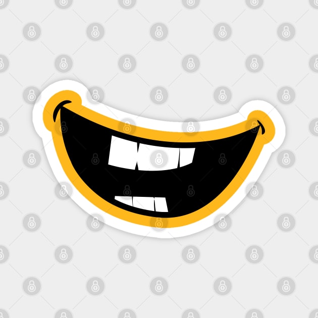 Funny Comic Mouth laughing Magnet by Shirtbubble