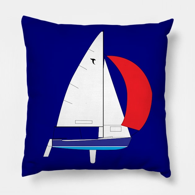 Tanzer 16 Sailboat Pillow by CHBB