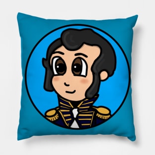 Patriot Portrait - Stephen Decatur (Small Print) Pillow