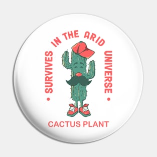 Design cactus character Pin