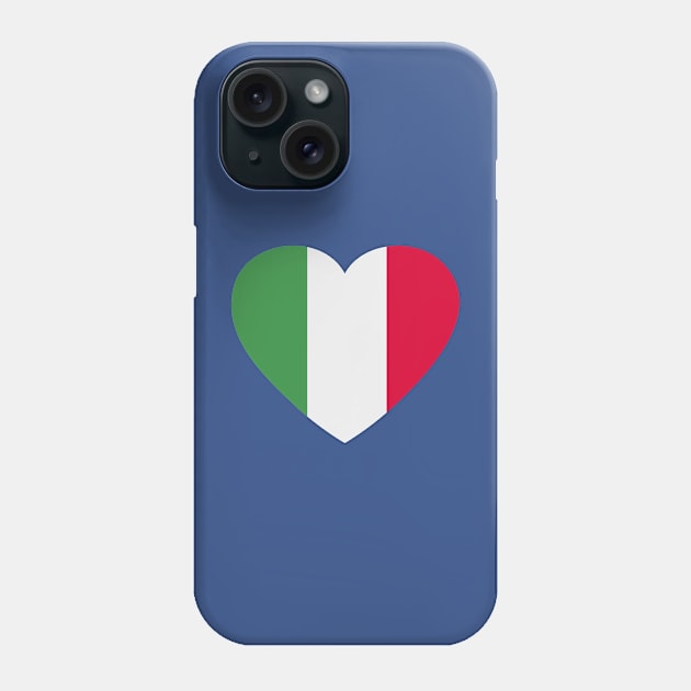 I Love Italy // Heart-Shaped Italian Flag Phone Case by SLAG_Creative