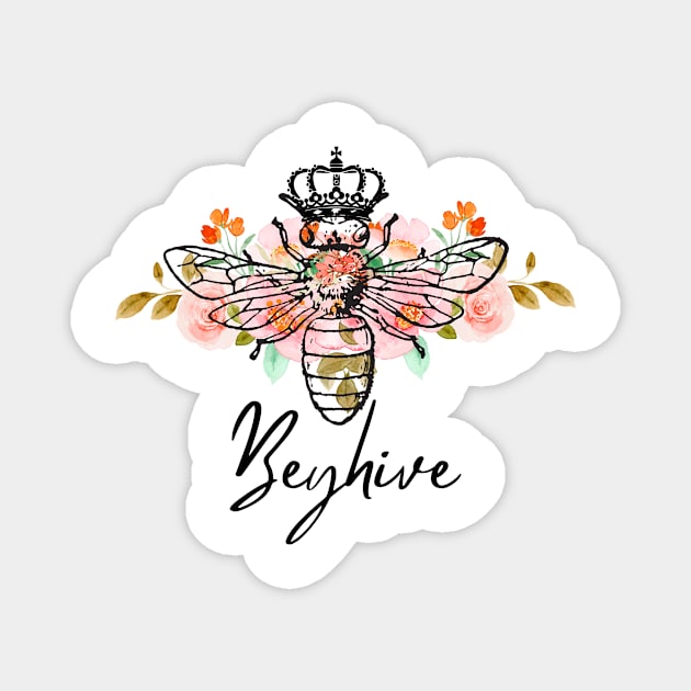 Beyoncé Beyhive Queen Bee flower Magnet by LakarDesign