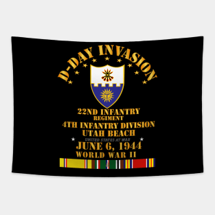 22nd Infantry Regt - 4th ID - D Day w SVC Tapestry