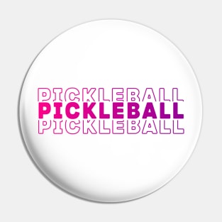 Pink Gradient Repeating Pickleball Pin